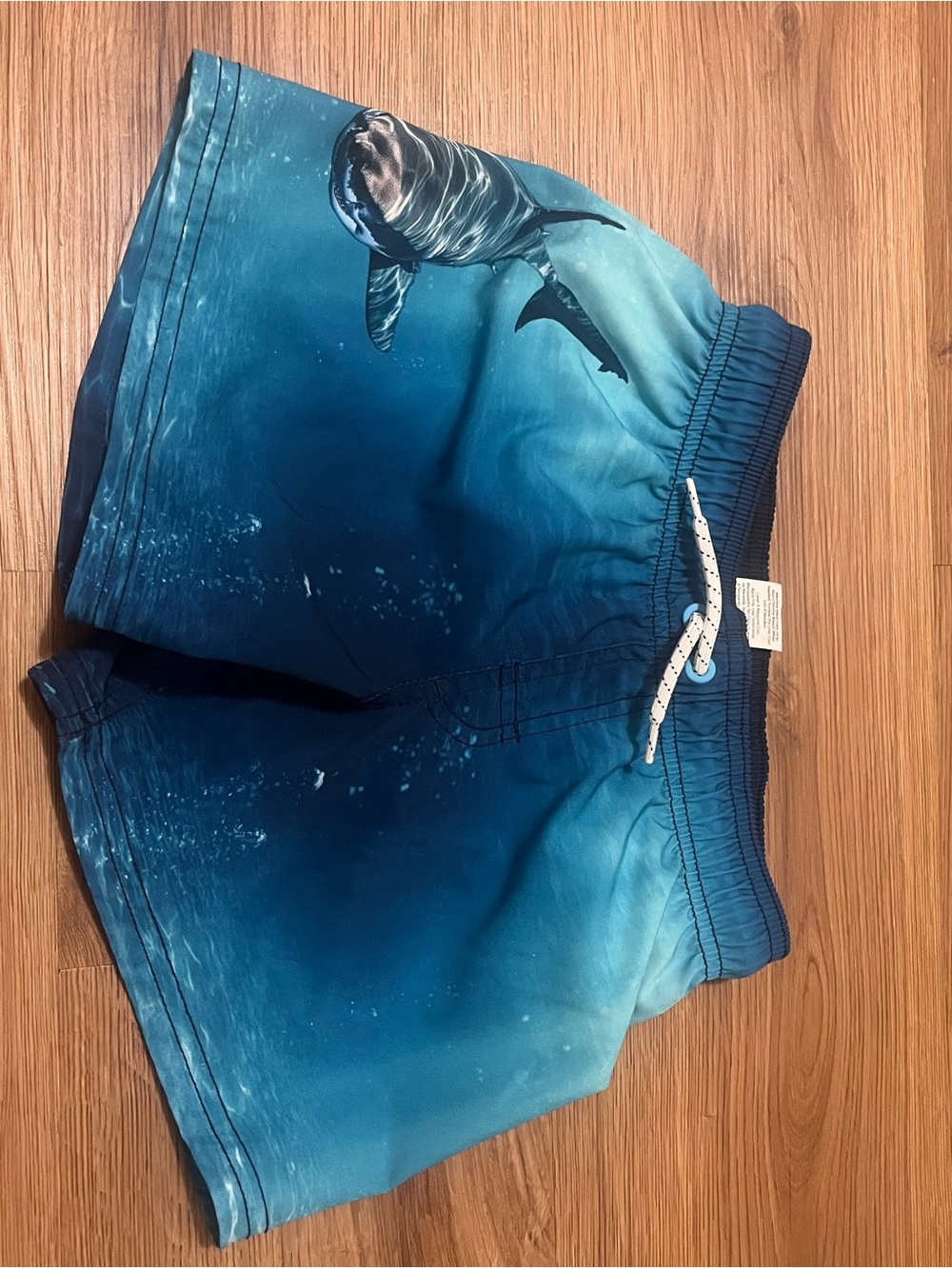 wonder nation Blue Gradient Shark Swim Shorts